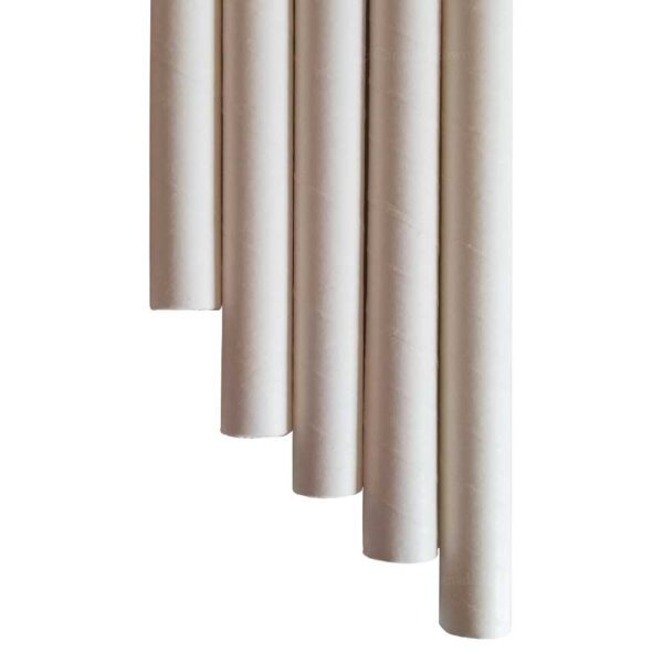 10.23” Colossal Long White Wrapped Paper Straws