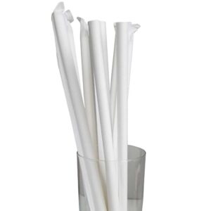 10.23" Giant Milkshake Long White Wrapped Paper Straws