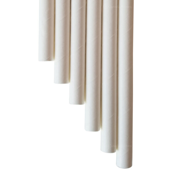 10.23” Colossal Long White Paper Straws