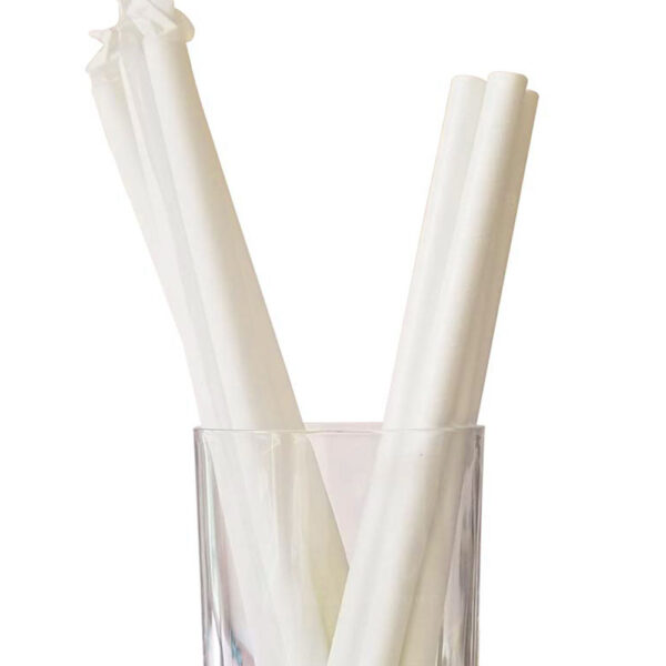 10.23” Colossal Long White Wrapped Paper Straws