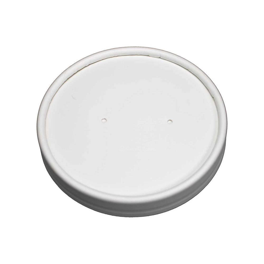Vented Paper Lid for 8oz/12oz Deluxe Paper Food Containers (500/Case)
