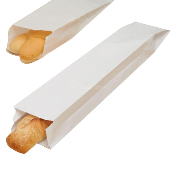 White Paper Bread Bag Plain (1000/Case) 4 x 2 x 24