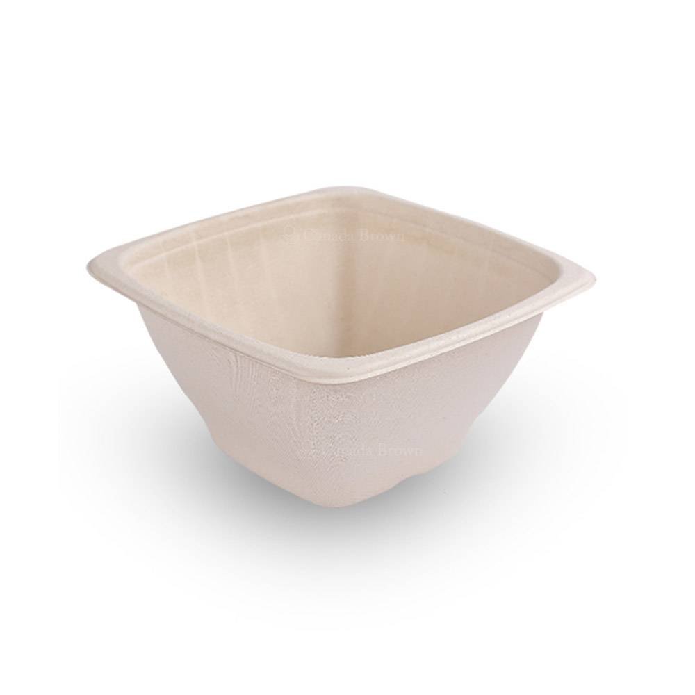 42oz Bagasse Square Natural Kraft Bowls 300 Cs Canada Brown 42oz Bagasse Square Natural Kraft Bowls 300 Cs Canada Brown