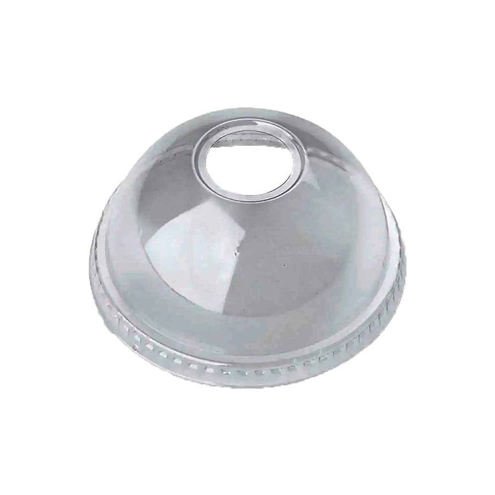 PET Dome Lid with Round Hole for 8oz,9oz & 10oz PET Clear Cold Cups (78mm) (1000/CS)