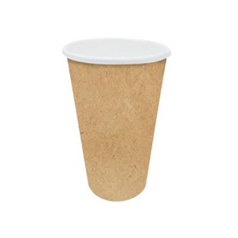 10oz Kraft Paper Single Compostable Hot Drink Cups (1000/CS)