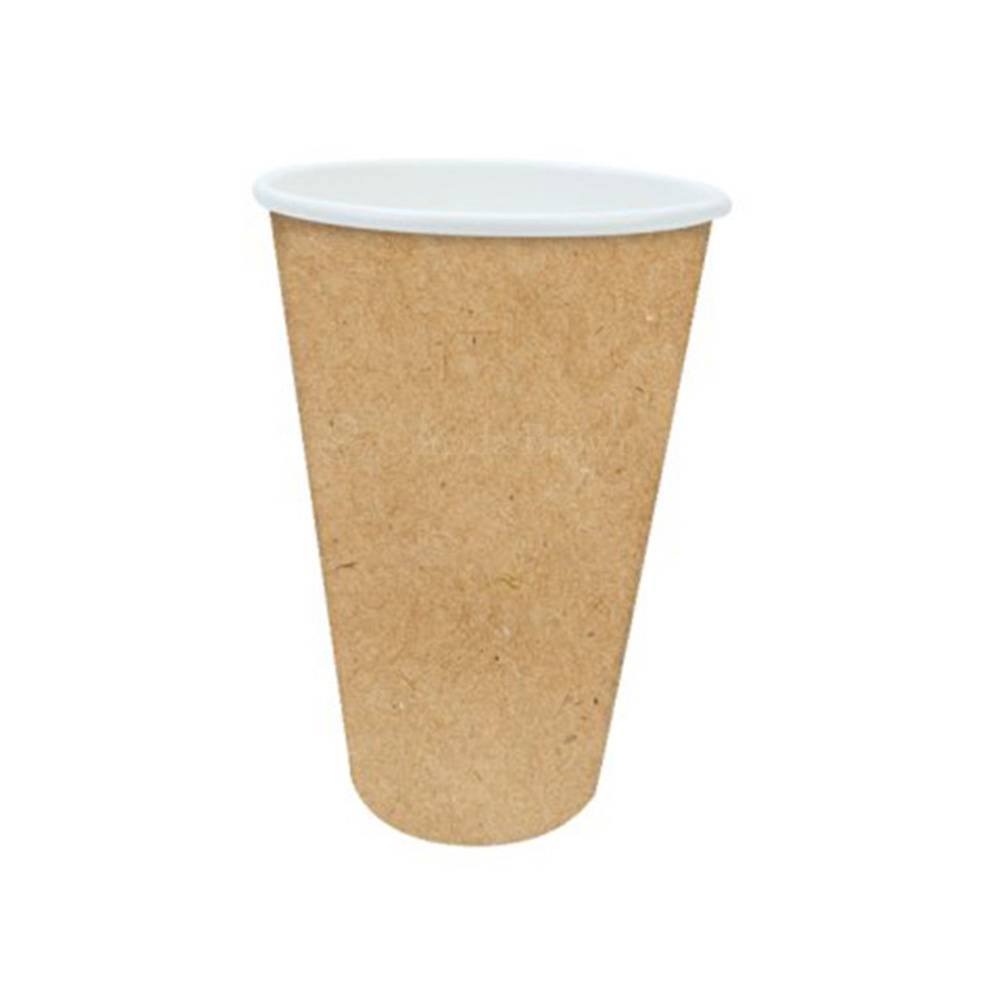 20oz Kraft Paper Single Wall Compostable Hot Drink Cups (600/CS)