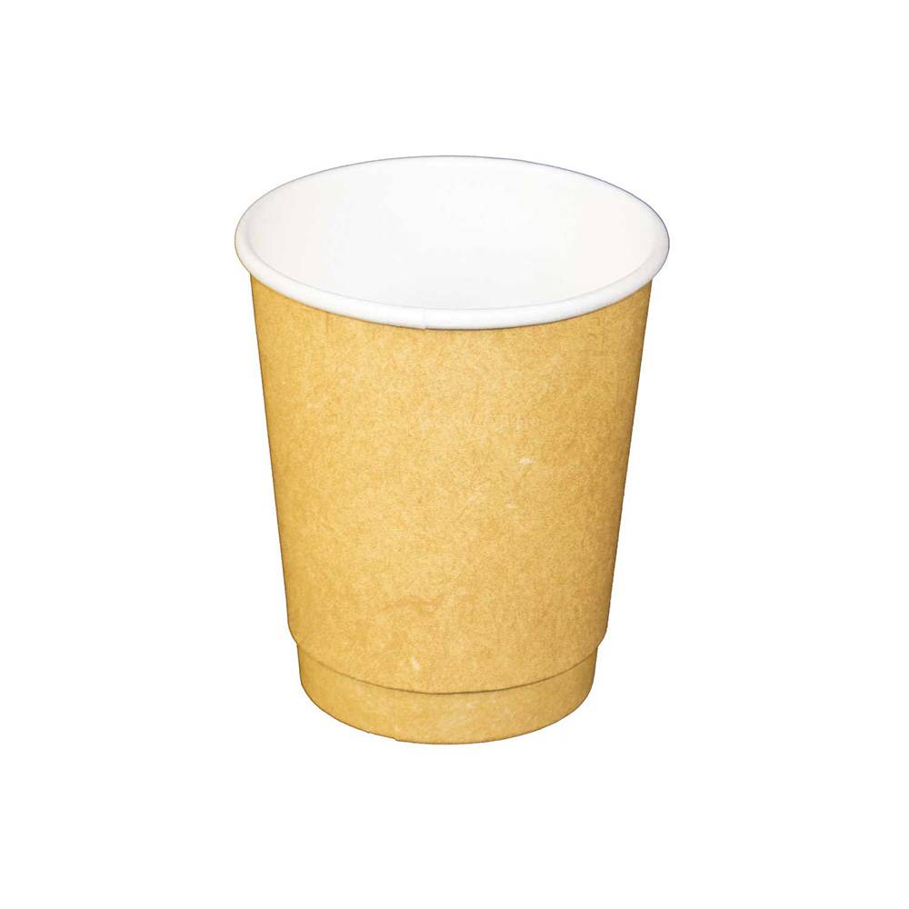 8oz Kraft Paper Double Wall Hot Drink Cups (500/CS)