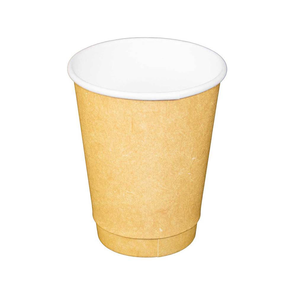 12oz Kraft Paper Double Wall Hot Drink Cups (500/CS)