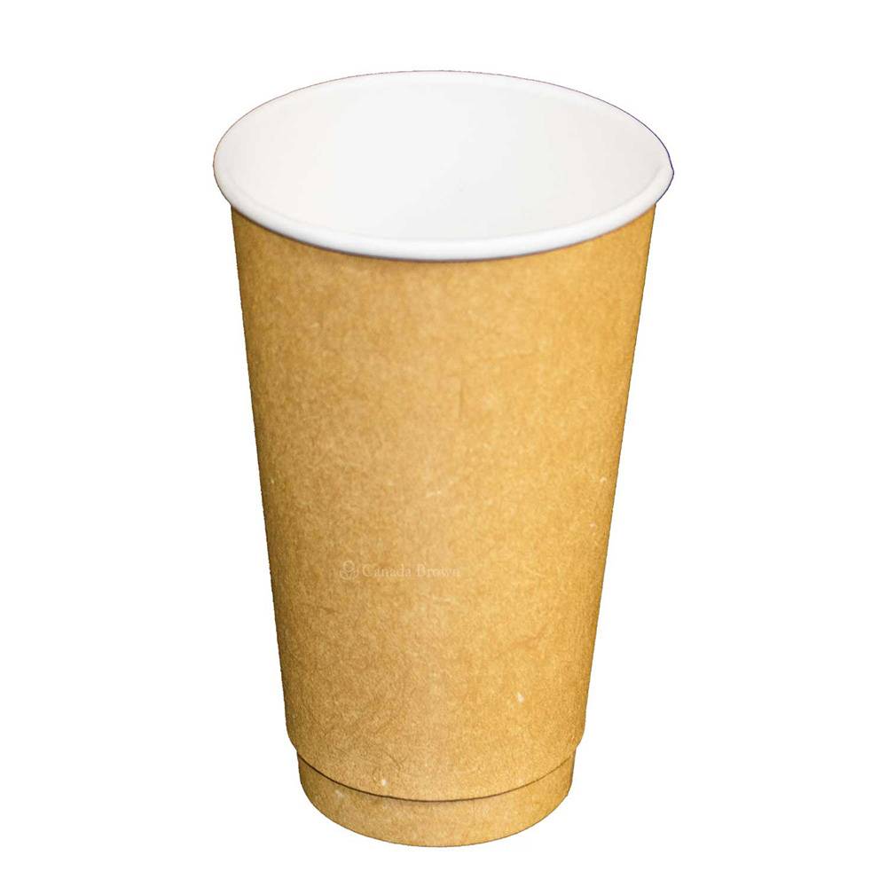16oz Kraft Double Wall Paper Hot Cup (400/CS)