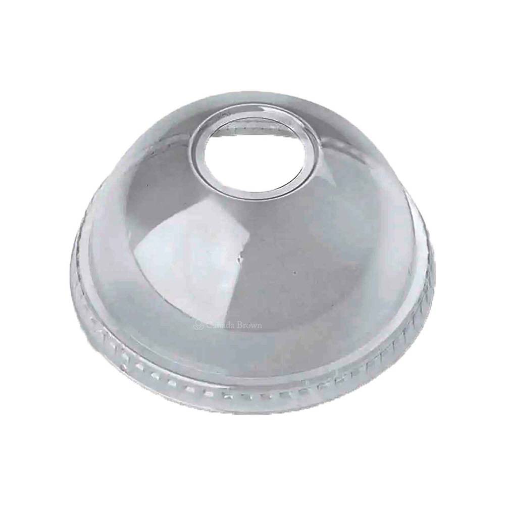 PET Dome Lid with Round Hole for 12oz - 24oz PET Clear Cold Cups (98mm) (1000/CS)