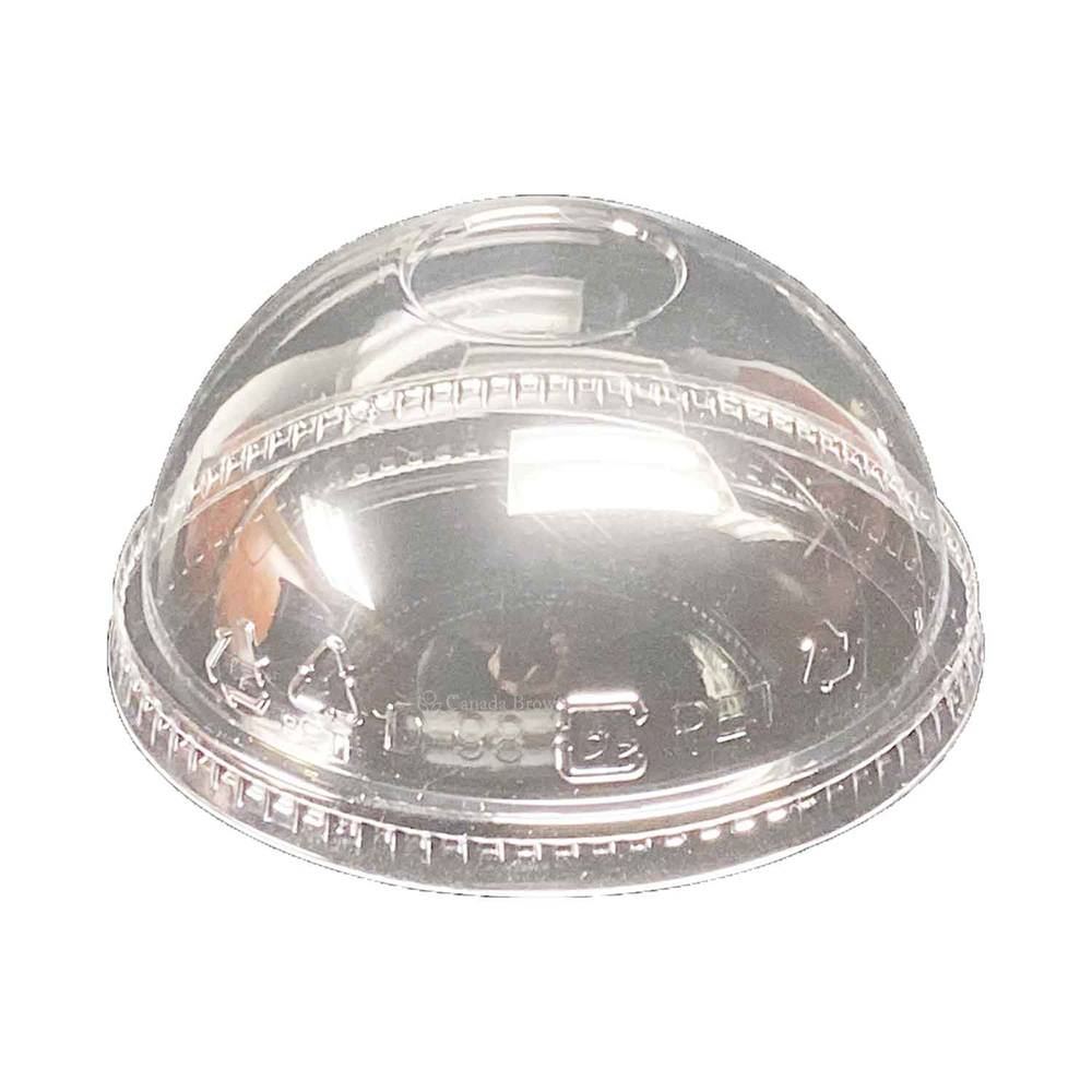 PET Dome Lid without Hole for 12oz - 24oz PET Clear Cold Cups (98mm) (1000/CS)