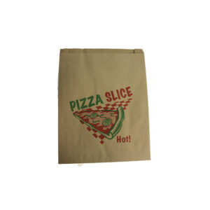 Kraft Paper Paper Pizza Slice Bag Stock Design (500/Case) 11 x 4 x 16
