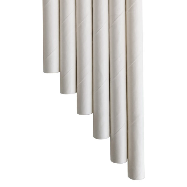 7.75” Jumbo Regular White Paper Straws
