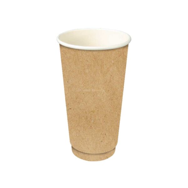 20oz Kraft Double Wall Paper Hot Cup