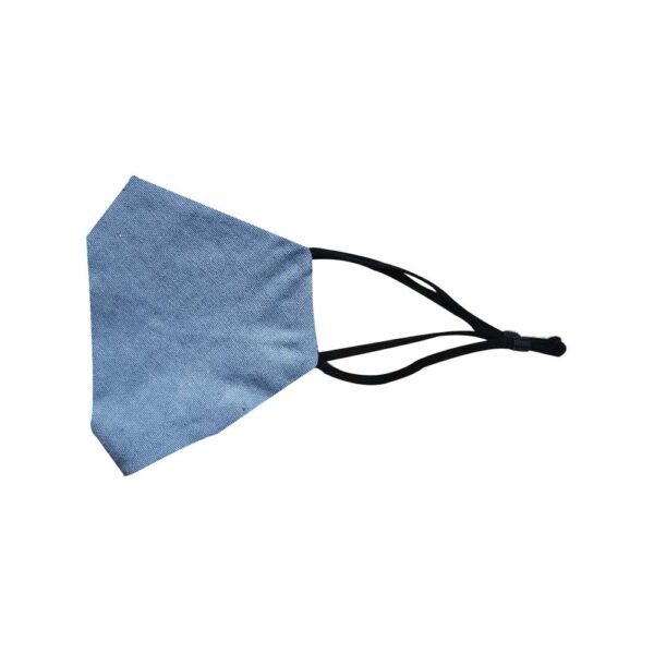 Reusable 3 Layer Sky Denim Fabric Protective Washable Earloop Face Masks