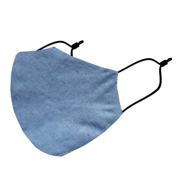 Reusable 3 Layer Sky Denim Fabric Protective Washable Earloop Face Masks
