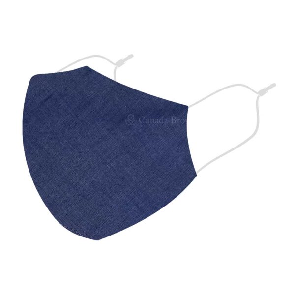 Reusable 3 Layer Navy Blue Fabric Protective Washable Earloop Face Masks