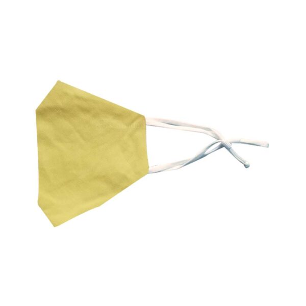 Reusable 3 Layer Sunshine Yellow Fabric Protective Washable Earloop Face Masks