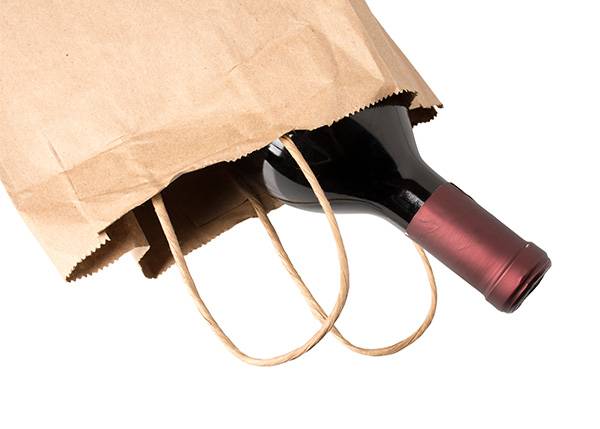 Twisted Handle Wine Bags