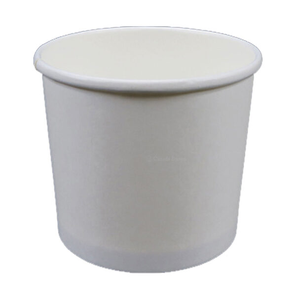 24oz Plain White Paper Food Container (500/CS)