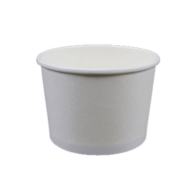 8oz Plain White Paper Soup Bowl PE Lined Recyclable (1000/CS) - Canada ...