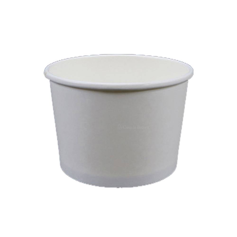 8oz Plain White Paper Food Container (1000/CS)