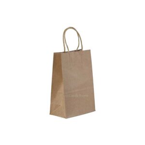 5.25 x 3.25 x 8.375 Kraft Twisted Handle Paper Bags 250/Case