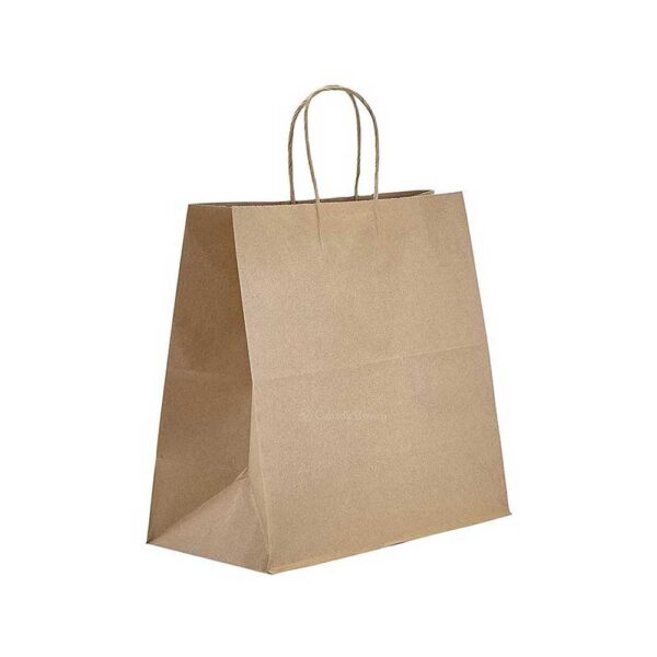 12 x 7 x 17 Kraft Twisted Paper Bags 250/Case
