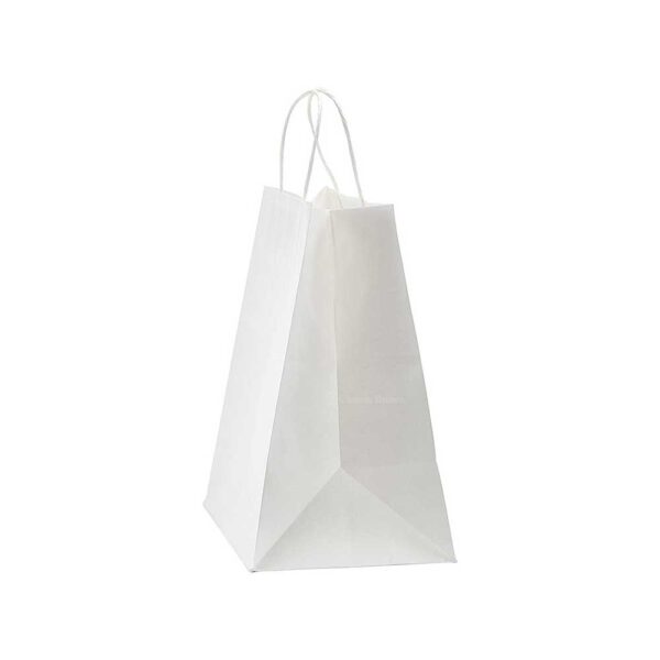 10.43 x 9.84 x 10.43 White Twisted Paper Bags 200/Case