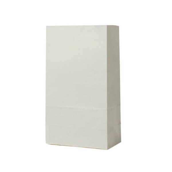 20LB Grocery 8.125 x 5.938 x 14.375 White SOS Paper Bags 500/Case