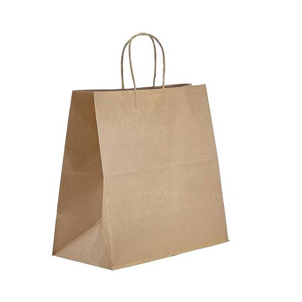 14.5" x 9" x 16.25" Kraft Twisted Handle Paper Bags (200/Case)