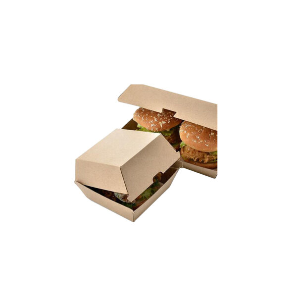 6 x 4 x 1.4 Kraft Paper Burger Boxes
