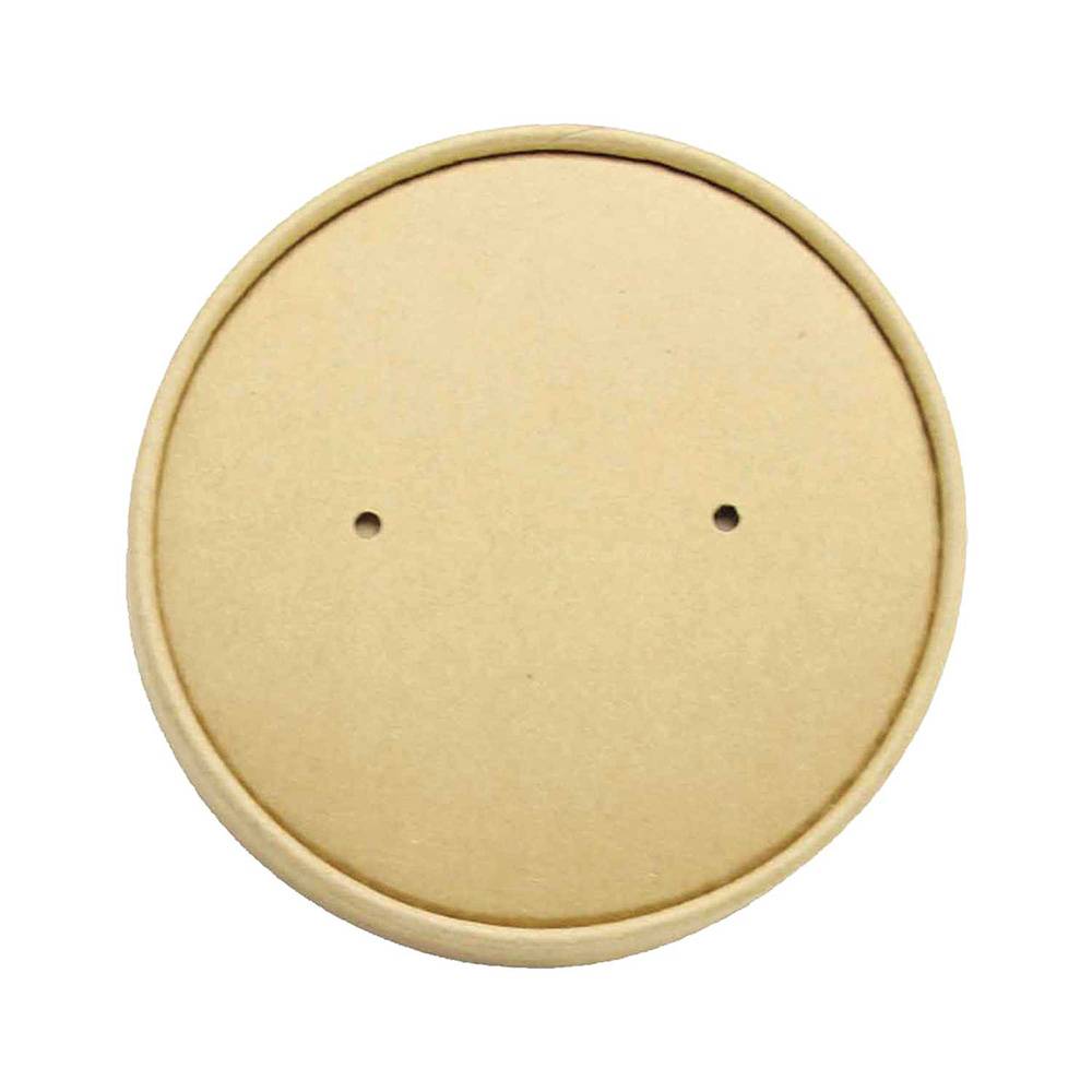Kraft Paper Dome Lid for 16, 20, 26, 32oz Round Deli Kraft Paper Container (150mm) (200/CS)