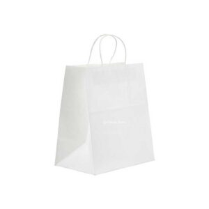 8 X 4.25 X 10.25 Heavy Duty White Twisted Handle Paper Bags 250/Case