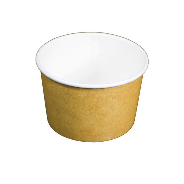 8oz Plain Kraft Recyclable Paper Soup Bowl (1000/CS)