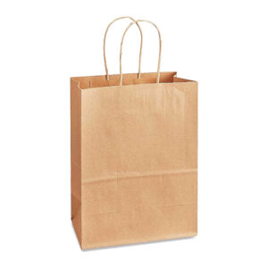 9.84 X 5.12 X 13.19 Kraft Twisted Handle Paper Bags 200/Case