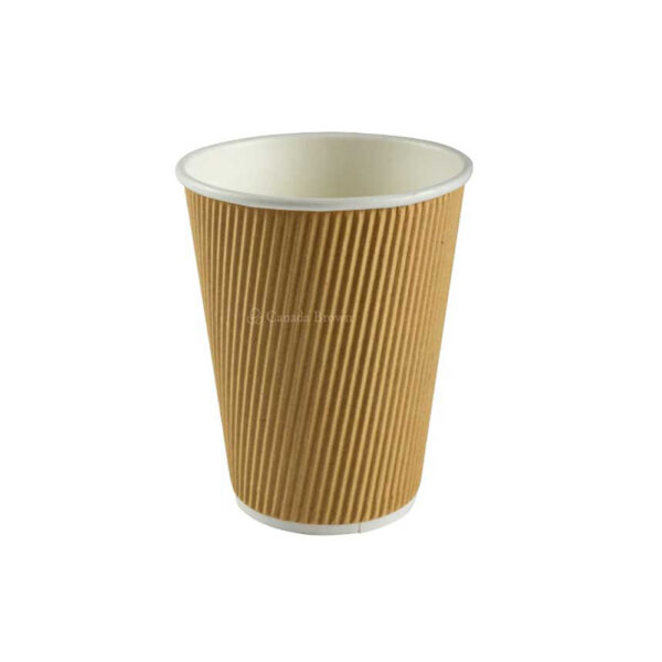 8oz Squat Ripple Kraft Hot Drink Paper Cups (500/CS)
