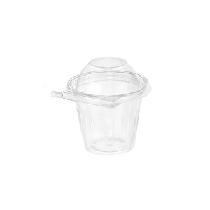 TS12CCRD POLYETHYLENE 12OZ GRAB AND GO CUP WITH DOME LID AND TEAR STRIP LOCK (256/CS)