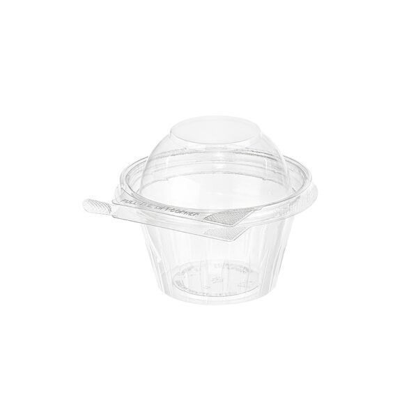 TS8CCRD POLYETHYLENE 8OZ GRAB AND GO CUP WITH DOME LID AND TEAR STRIP LOCK (272/CS)