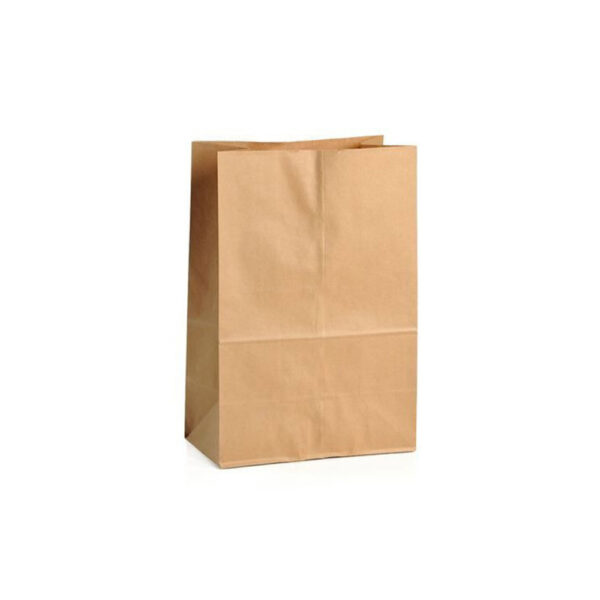 000150 3.5" x 2.813" x 6.75" SOS Kraft Paper Bags (8000/CS)