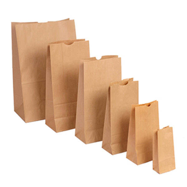 008520 5.13" x 3.38" X 10.88" Kraft SOS Paper Bags (500/BDL)