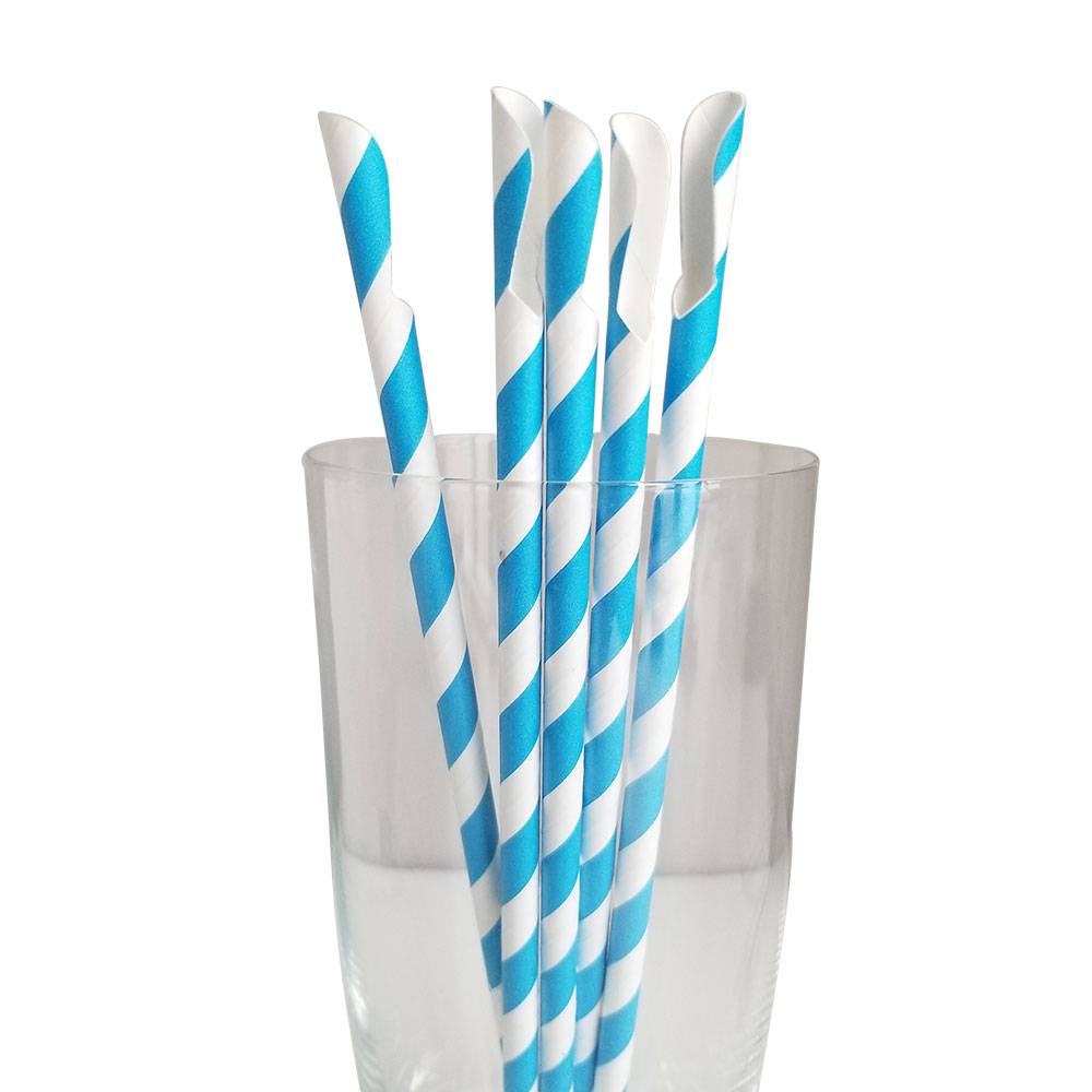 Jumbo- Regular Blue Spoon Straws