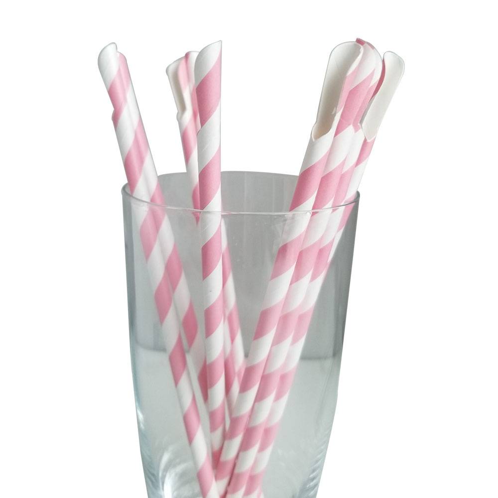 Jumbo Regular Pink Spoon Straws