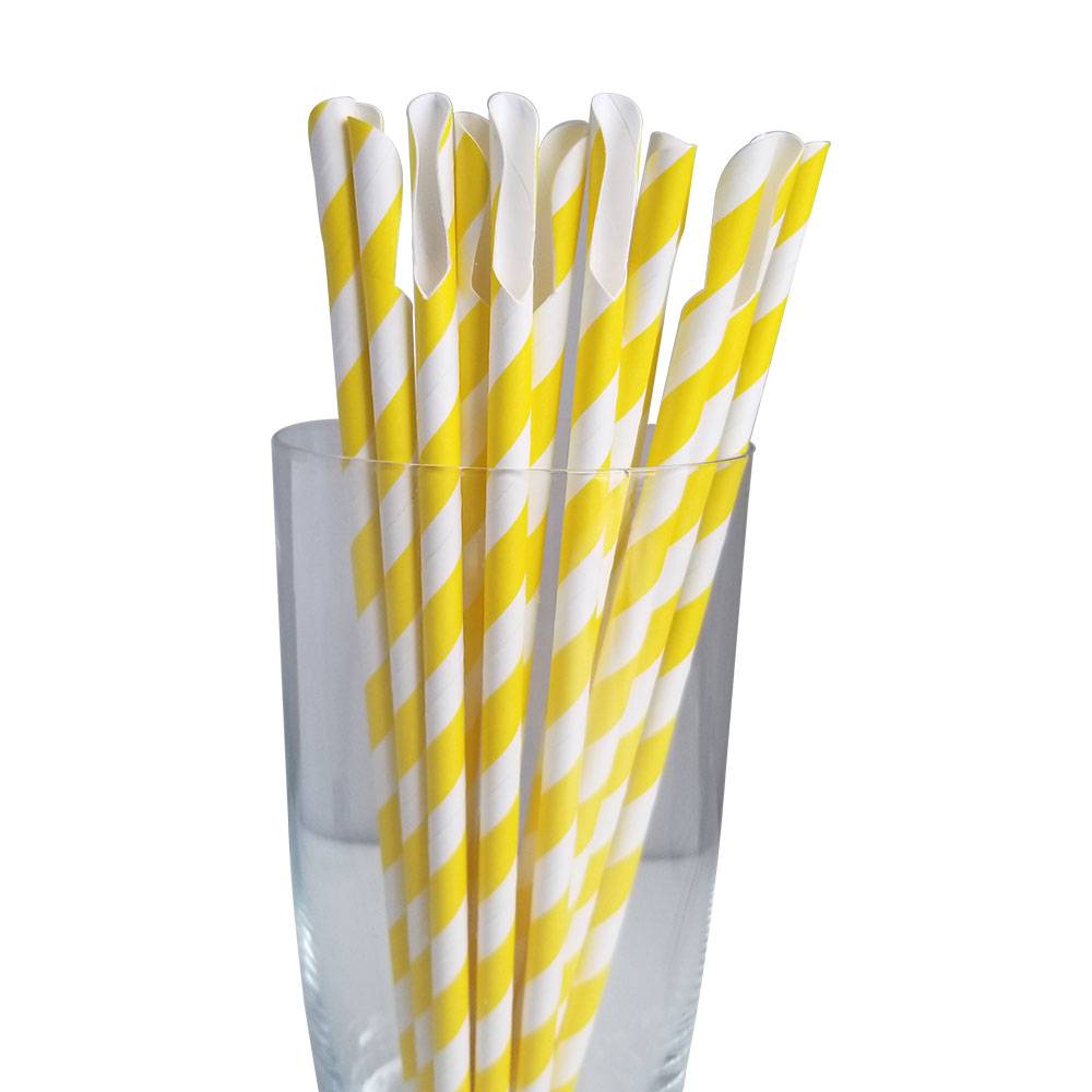 Jumbo Regular Yellow Spoon Straws