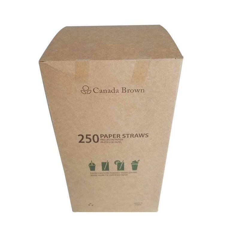 10.23” Length 6mm Diameter White Individually Wrapped Paper Straws (3000/CS) - Image 4
