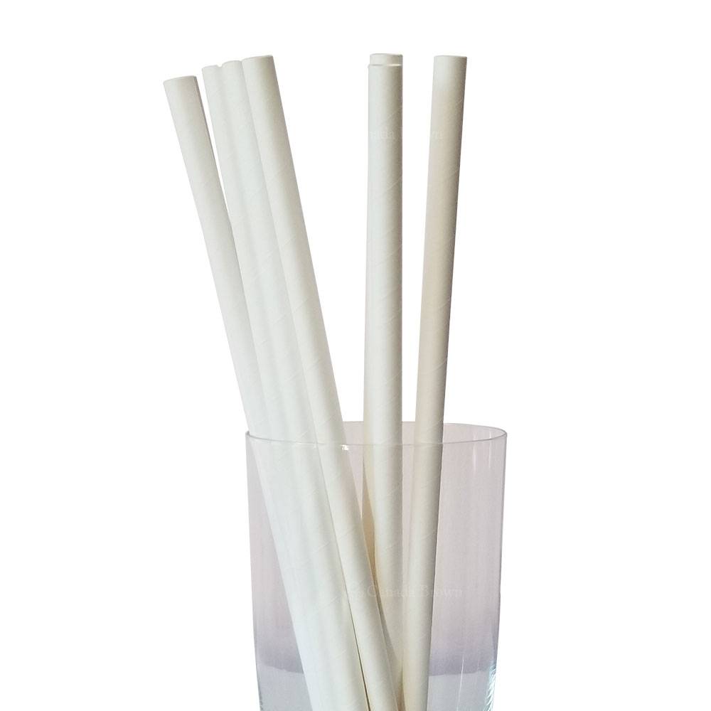 10.23” Giant Milkshake Long White Paper Straws  (2500/CS)