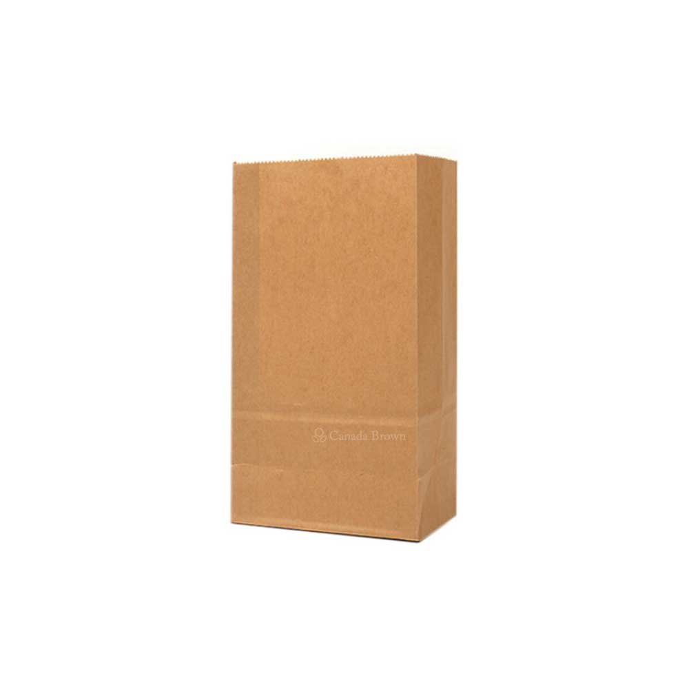 8LB Grocery Heavy Duty 6.125" x 4" x 12.375" Kraft SOS Paper Bags 500/Case