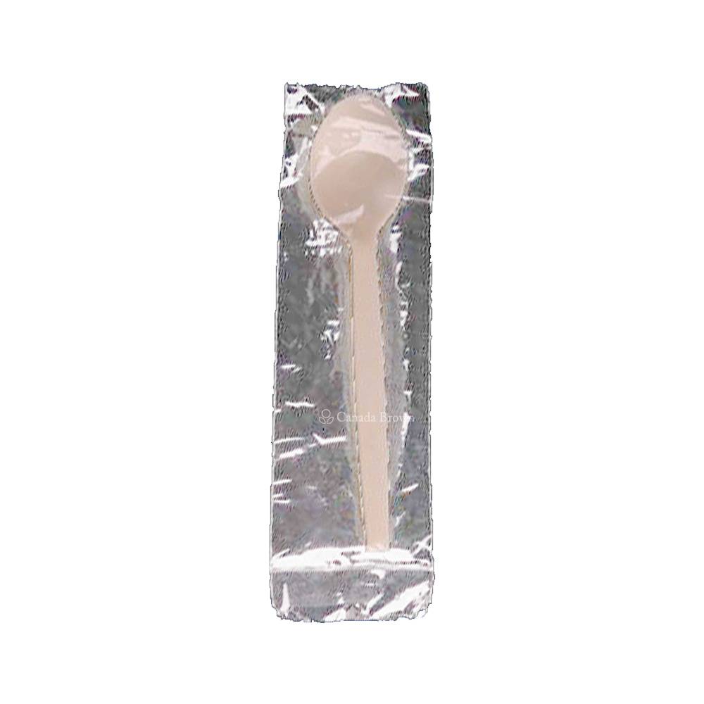 7" PLA Film Wrapped Soup Spoon (Recyclable) (750/Case)