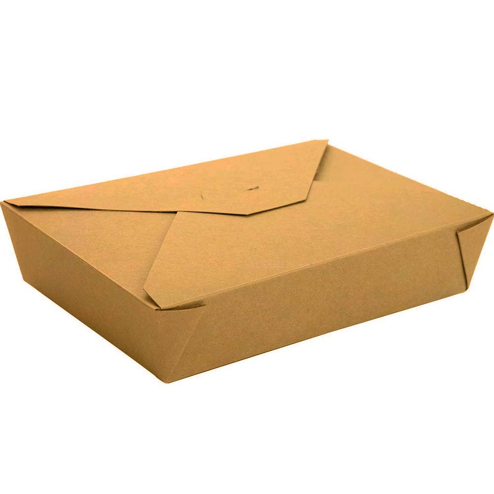 #2 Kraft Paper Takeout Box 8.5" x 6.25" x 1.87" (200/Case)