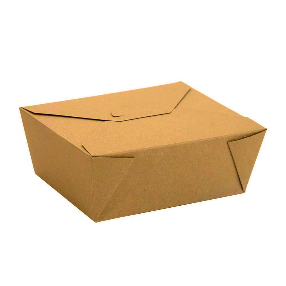 #8 Kraft Paper Takeout Box 6.75" x 5 1/2" x 2 1/2" (300/Case)